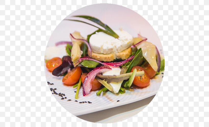 Greek Salad Tostadas North Park Ceviche Vegetarian Cuisine, PNG, 500x500px, Greek Salad, Ceviche, City Tacos, Cuisine, Dish Download Free