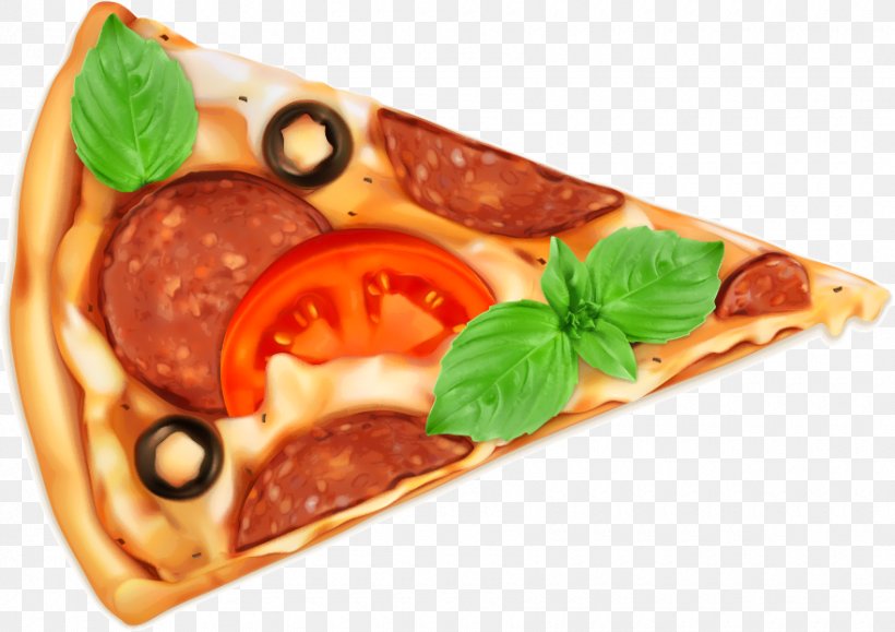 Pizza Hamburger Fast Food Salami, PNG, 880x622px, Pizza, Cheese, Cuisine, Dish, Drawing Download Free