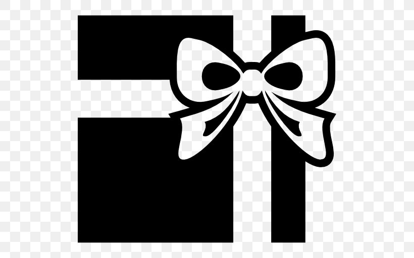 Gift Box Christmas Clip Art, PNG, 512x512px, Gift, Artwork, Black And White, Box, Christmas Download Free