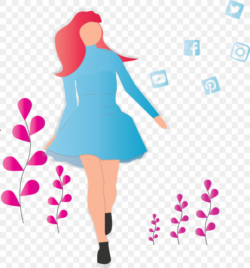 Girl Social Media, PNG, 2802x3000px, Girl, Pink, Social Media, Style Download Free