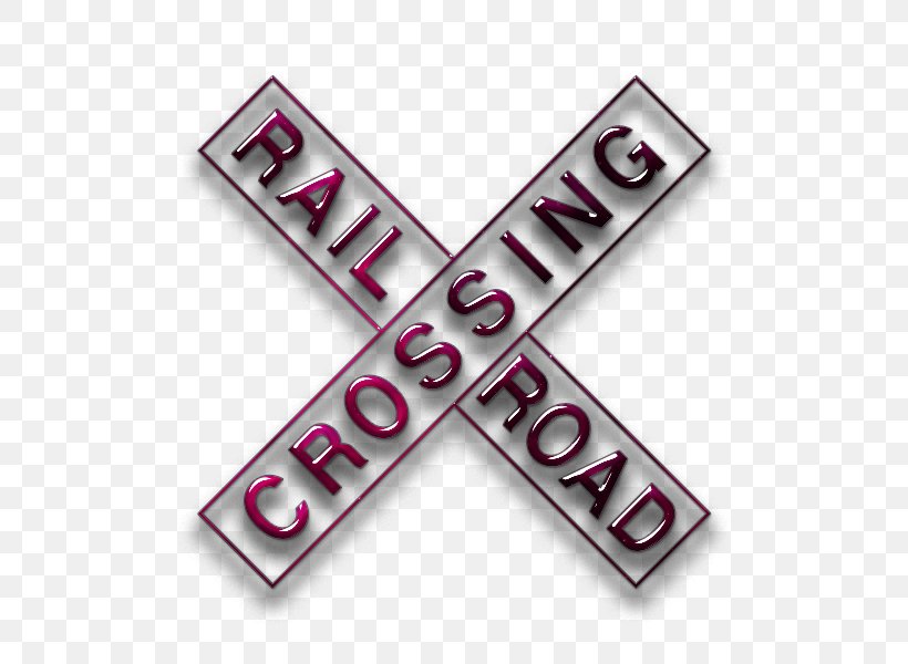 Rail Transport Train Track Level Crossing Clip Art, PNG, 600x600px, Rail Transport, Brand, Label, Level Crossing, Pink Download Free