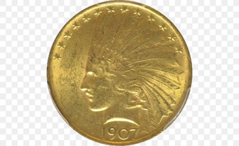 Gold Coin Indian Head Gold Pieces Doubloon, PNG, 500x500px, Coin, Bald Eagle, Brass, Currency, Doubloon Download Free