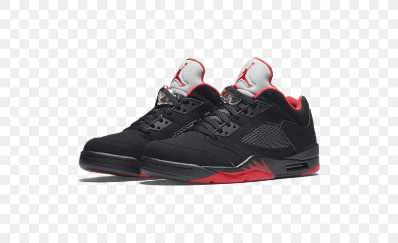 Nike Air Jordan 5 Retro Low Sports Shoes, PNG, 500x500px, Air Jordan, Athletic Shoe, Basketball Shoe, Black, Brand Download Free