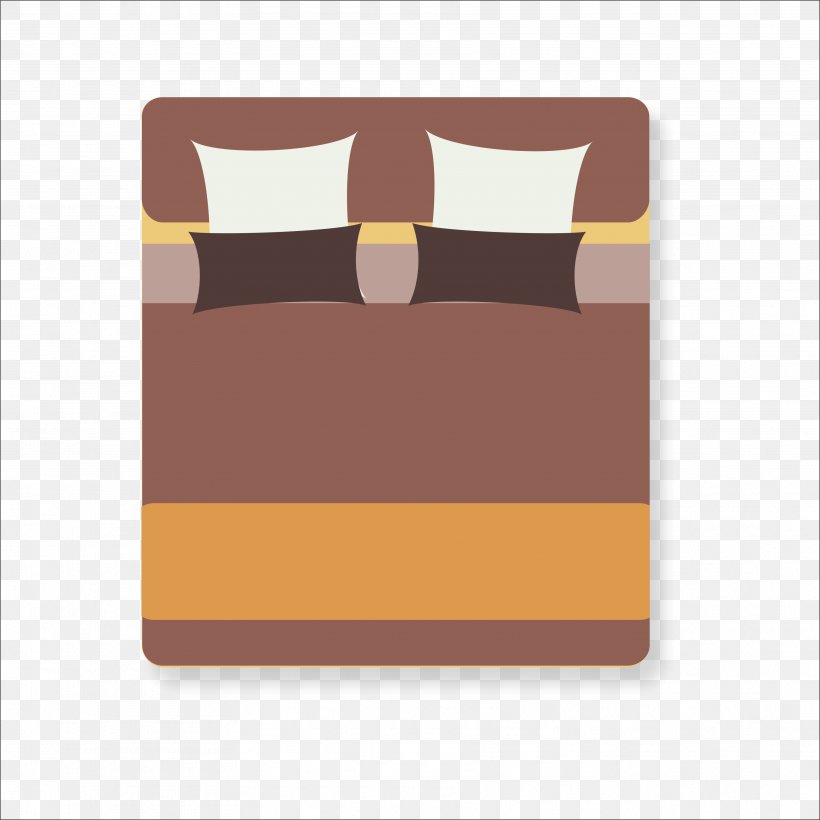 Bed Flat Design Icon, PNG, 3546x3546px, Bed, Bedding, Bedroom, Brown, Color Download Free