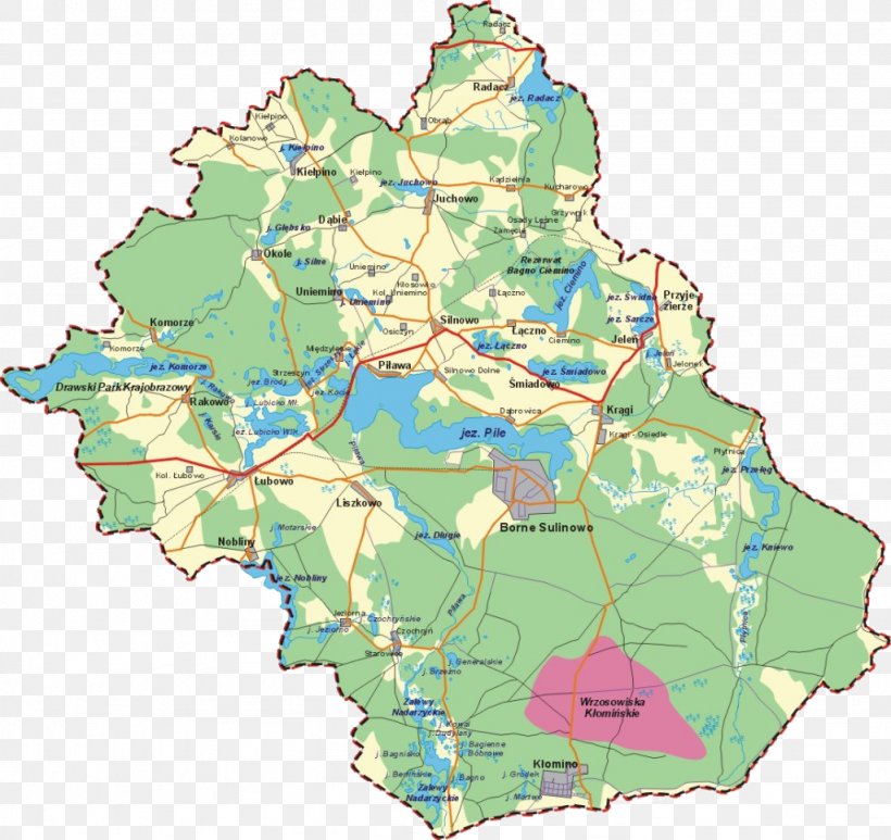 Borne Sulinowo Łubowo, West Pomeranian Voivodeship Krągi Silnowo Map, PNG, 1024x966px, Borne Sulinowo, Area, Borne, City, City Map Download Free