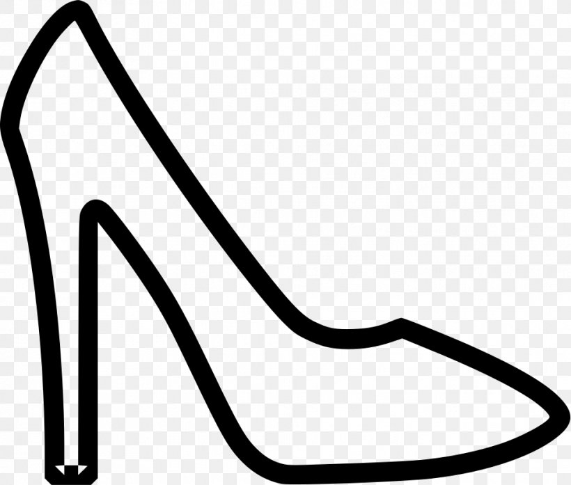 High-heeled Shoe Sandal Footwear Clothing, PNG, 981x834px, Shoe, Area, Black, Black And White, Clothing Download Free