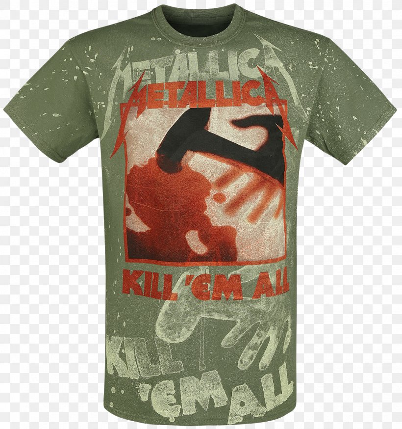 T-shirt Metallica Kill 'Em All Album Heavy Metal, PNG, 1125x1200px, Tshirt, Active Shirt, Album, And Justice For All, Brand Download Free