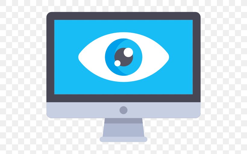 Computer Monitor Icon, PNG, 512x512px, Computer Monitor, Area, Blue, Brand, Computer Font Download Free