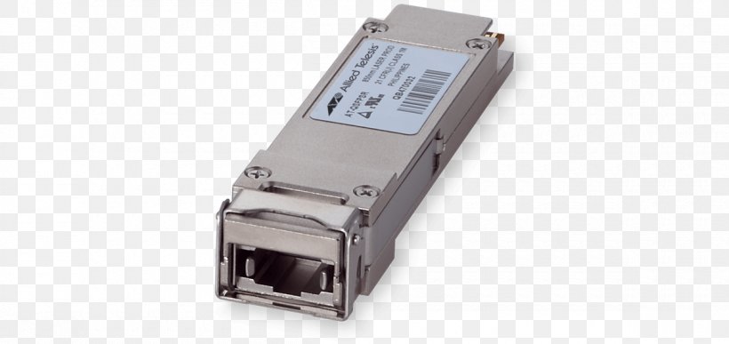 QSFP Allied Telesis Gigabit Ethernet Small Form-factor Pluggable Transceiver, PNG, 1200x567px, Qsfp, Allied Telesis, Computer Network, Electronic Component, Electronics Download Free