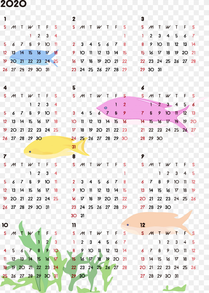 Text Line Font Calendar Pattern, PNG, 2138x3000px, 2020 Calendar, 2020 Yearly Calendar, Calendar, Line, Paint Download Free
