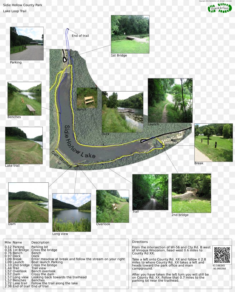 Viroqua Sidie Hollow Park Sidie Hollow Lake Trail Map, PNG, 2250x2800px, Viroqua, Campsite, Ecosystem, Flora, Grass Download Free