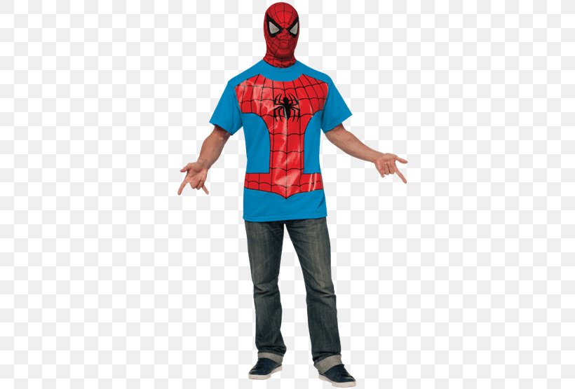 Spider-Man T-shirt Iron Man Costume Party, PNG, 555x555px, Spiderman, Adult, Clothing, Costume, Costume Party Download Free