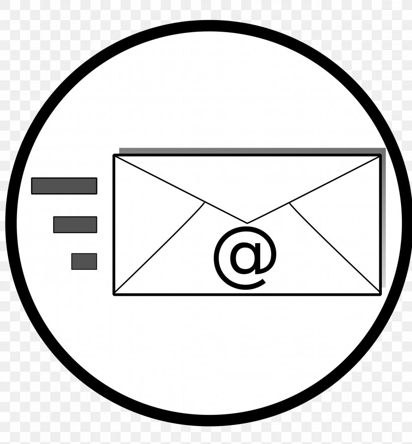 Email Clip Art, PNG, 2225x2400px, Email, Area, Black, Black And White, Email Forwarding Download Free