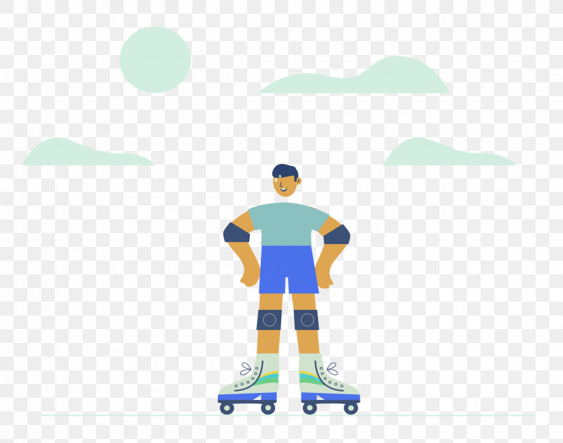 Roller Skating Sports Outdoor, PNG, 2500x1970px, Roller Skating, Behavior, Cartoon, Equipment, Footwear Download Free