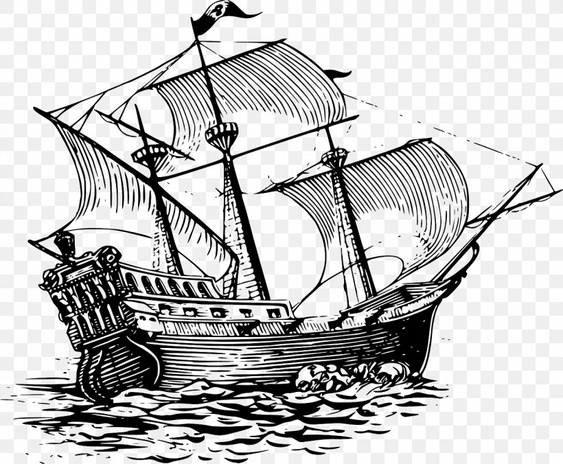 Drawing Sailing Ship Clip Art, PNG, 1280x1056px, Drawing, Art, Artwork, Barque, Black And White Download Free