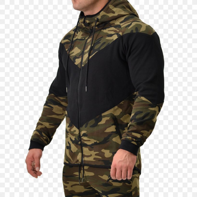 Hoodie Military Camouflage Jacket, PNG, 1024x1024px, Hoodie, Bluza, Camouflage, Collar, Fitness Centre Download Free