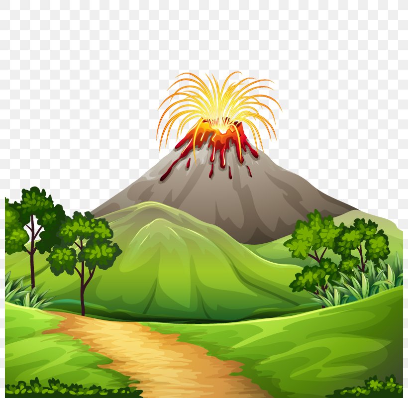 Volcano Lava Stock Photography Clip Art, PNG, 800x800px, Volcano, Depositphotos, Flora, Flower, Grass Download Free