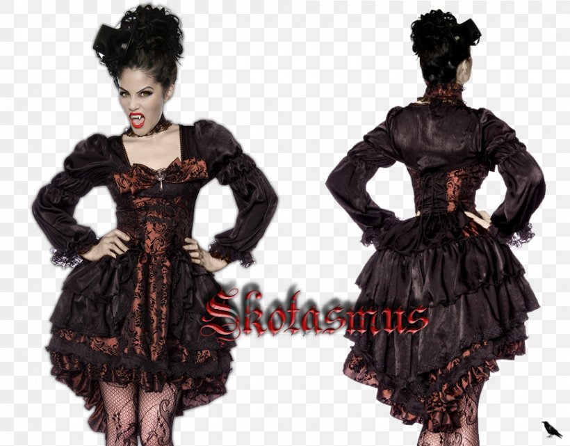 Costume Dress Baroque Vampire Clothing, PNG, 869x680px, Costume, Bandeau, Baroque, Carnival, Clothing Download Free