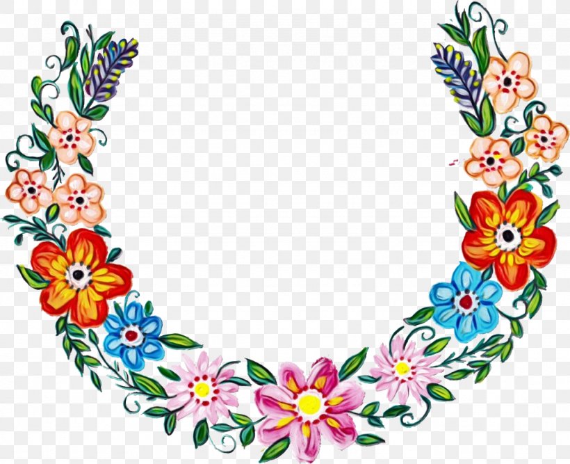 Floral Design, PNG, 1024x834px, Watercolor, Floral Design, Flower, Lei, Paint Download Free
