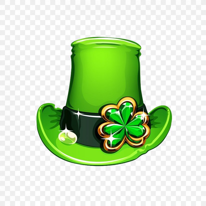 Green Hat Shamrock Illustration, PNG, 836x836px, Green, Clover, Designer, Emerald, Fictional Character Download Free