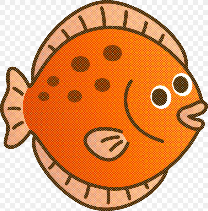 Orange, PNG, 2960x2999px, Flounder, Cartoon, Cartoon Flounder, Fish, Orange Download Free