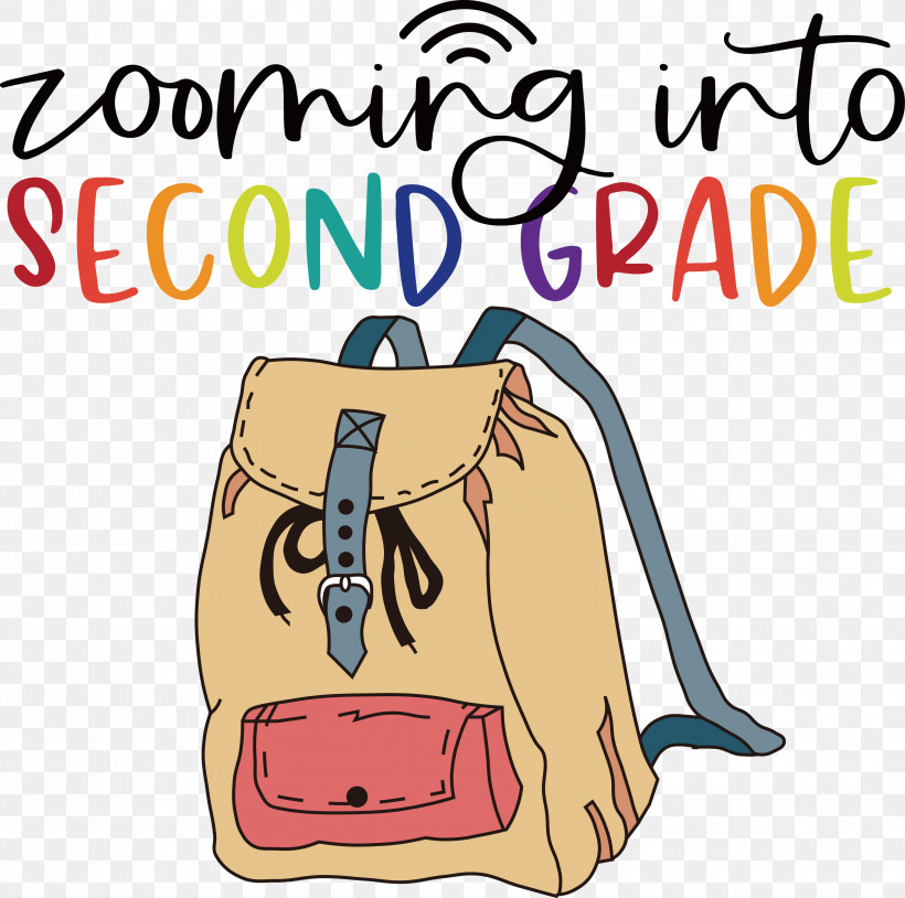 Back To School Second Grade, PNG, 3000x2980px, Back To School, Bag, Baggage, Cartoon, Joint Download Free