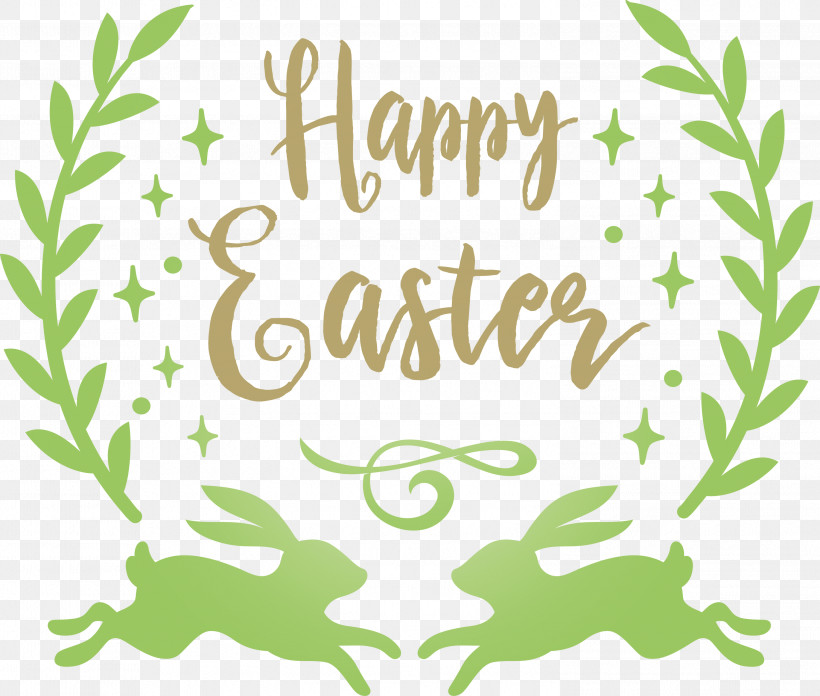 Happy Easter, PNG, 2999x2549px, Happy Easter, Grass, Plant, Text Download Free