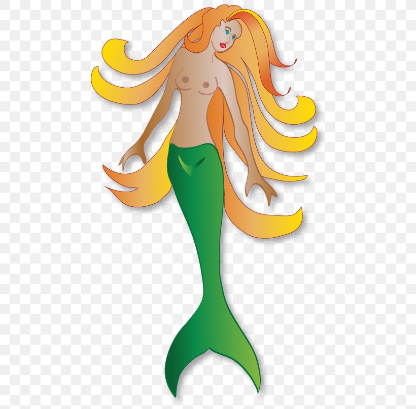 Mermaid Cartoon, PNG, 477x807px, Mermaid, Cartoon, Yellow Download Free
