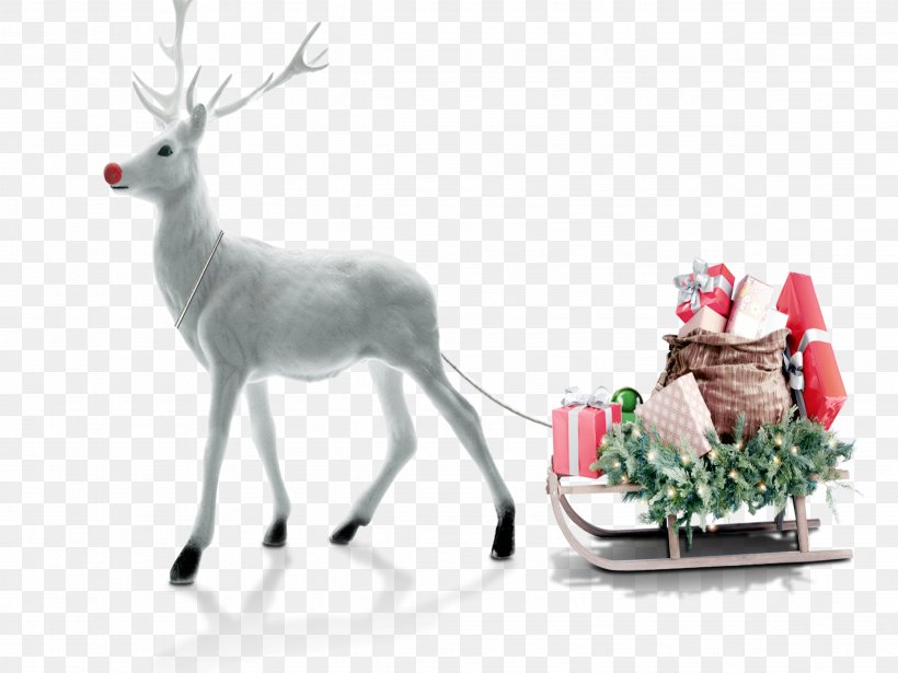 Santa Claus Deer Christmas Sticker Gift, PNG, 4724x3543px, Christmas, Antler, Christmas Decoration, Christmas Eve, Christmas Ornament Download Free