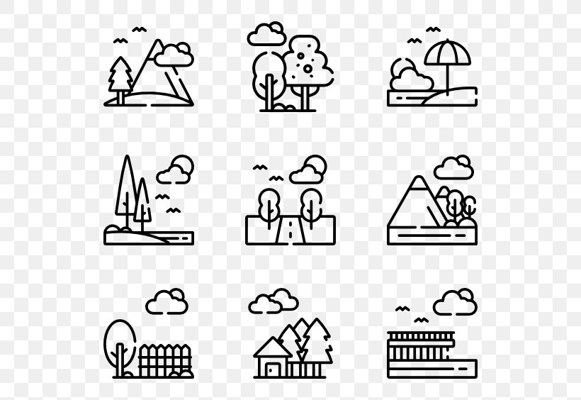 Landscape Icon, PNG, 600x564px, Flat Design, Area, Art, Auto Part, Black Download Free