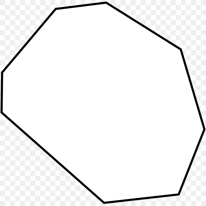 Octagon Regular Polygon Internal Angle Hexagon, PNG, 2000x2000px, Octagon, Area, Black, Black And White, Concave Polygon Download Free