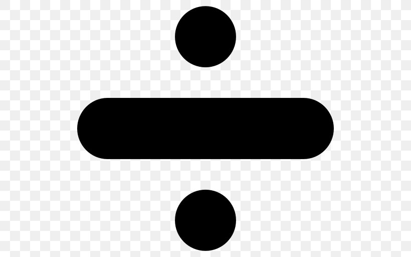 Obelus Division Mathematics Sign, PNG, 512x512px, Obelus, Black, Black And White, Division, Long Division Download Free