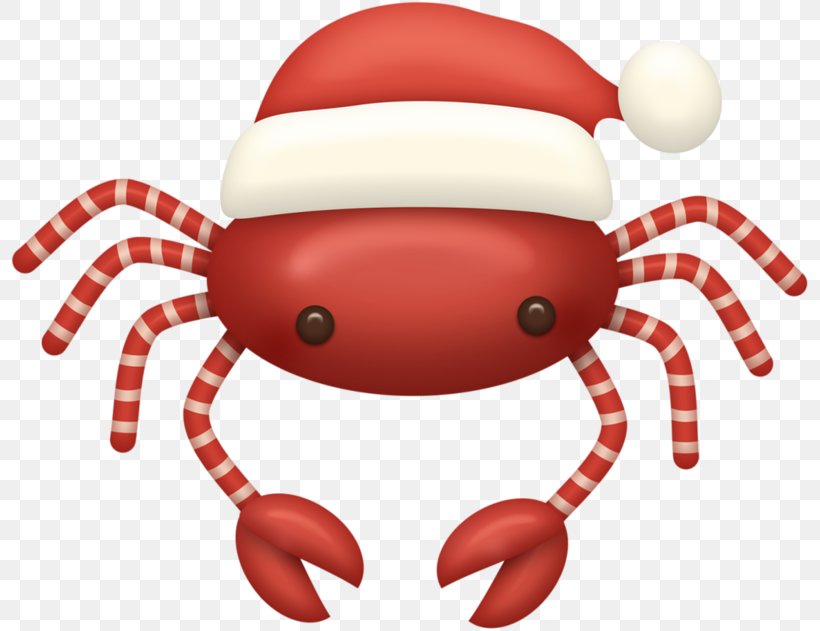 Santa Claus Crab Christmas Ornament Candy Cane Clip Art, PNG, 800x631px, Santa Claus, Art, Candy Cane, Cartoon, Christmas Download Free