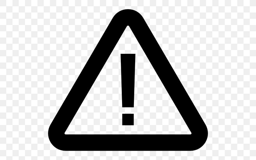 Warning Sign Symbol Exclamation Mark Clip Art, PNG, 512x512px, Warning Sign, Area, Black And White, Brand, Color Triangle Download Free