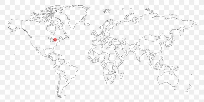 World Map Road Map Google Maps, PNG, 1000x500px, Map, Area, Artwork, Black And White, Drawing Download Free