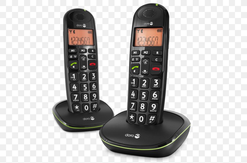 Doro PhoneEasy 100w Digital Enhanced Cordless Telecommunications Telephone Mobile Phones, PNG, 542x542px, Telephone, Answering Machine, Answering Machines, Caller Id, Cellular Network Download Free