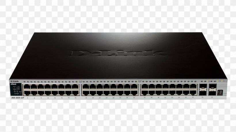 Network Switch Small Form-factor Pluggable Transceiver Stackable Switch 10 Gigabit Ethernet, PNG, 1664x936px, 10 Gigabit Ethernet, 19inch Rack, Network Switch, Dlink, Electronic Device Download Free