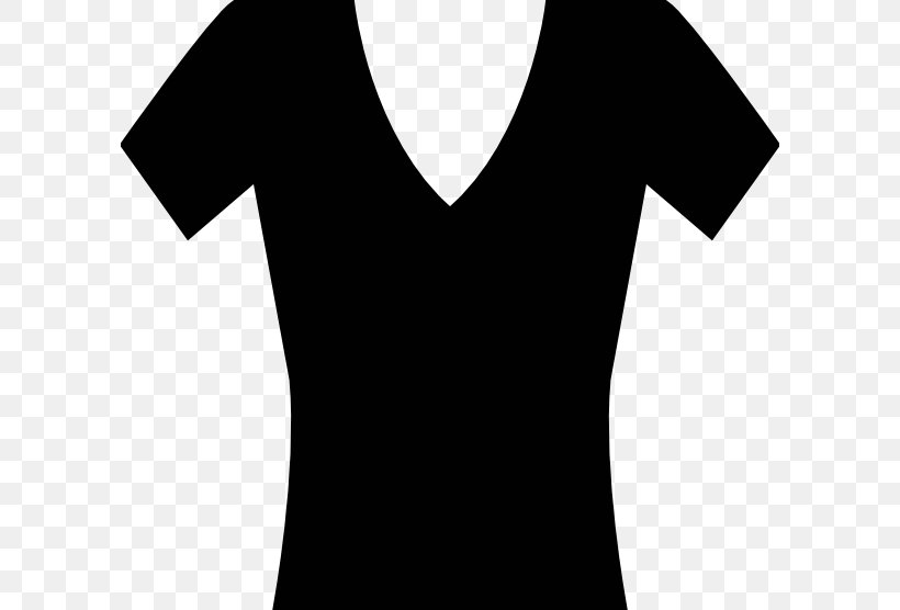 T-shirt Blouse Clothing Clip Art, PNG, 600x556px, Tshirt, Black, Black And White, Blouse, Clothing Download Free