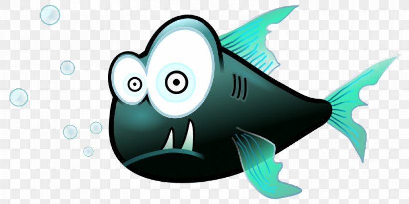 Piranha Cartoon Fish Clip Art, PNG, 1000x500px, Piranha, Cartoon, Drawing, Fictional Character, Fish Download Free