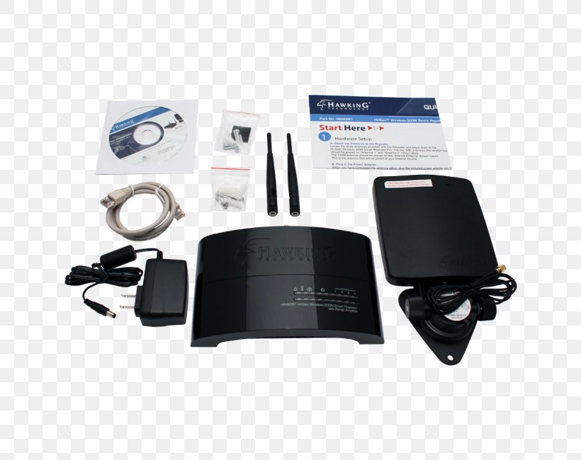 Wireless Repeater Wi-Fi Hawking HAW2R1 Hi-Gain Wireless 300N Smart Repeater Pro Electrical Cable, PNG, 650x650px, Wireless Repeater, Ac Adapter, Aerials, Cable, Cable Television Download Free