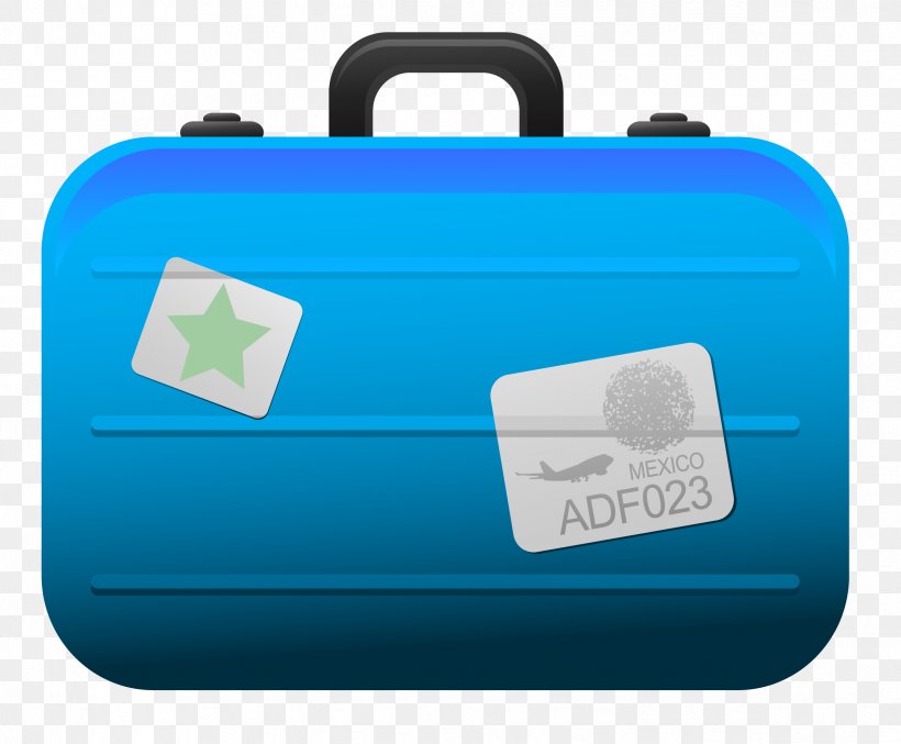 Suitcase Baggage Travel Clip Art, PNG, 2394x1978px, Suitcase, Airport, Bag, Baggage, Blue Download Free