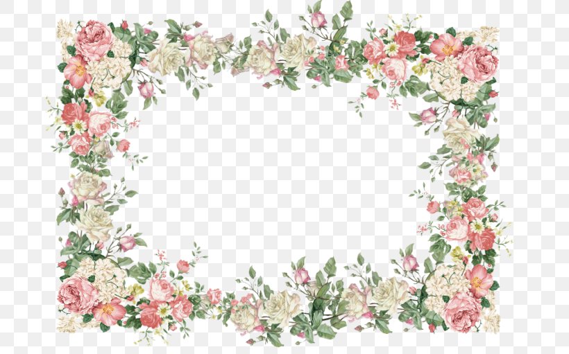 Borders And Frames Flower Picture Frames Clip Art, PNG, 687x511px, Borders And Frames, Area, Art, Blossom, Border Download Free