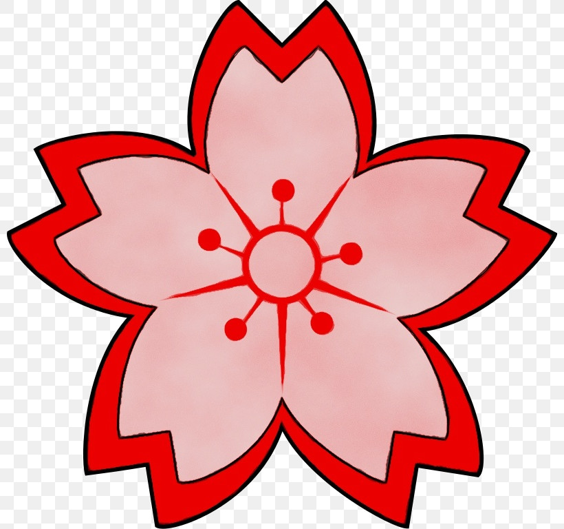 Red Petal Plant Flower, PNG, 800x768px, Watercolor, Flower, Paint, Petal, Plant Download Free