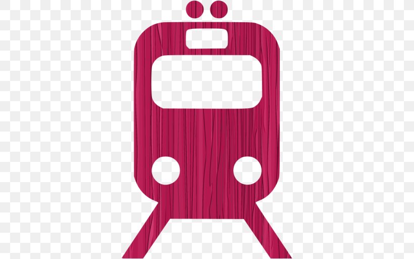 Train Rail Transport Commuter Rail Trolley, PNG, 512x512px, Train, Amtrak, Commuter Rail, Magenta, Pink Download Free