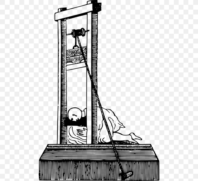 Guillotine Guillotine, PNG, 500x750px, Guillotine, Architecture, Blackandwhite, Capital Punishment, Drawing Download Free