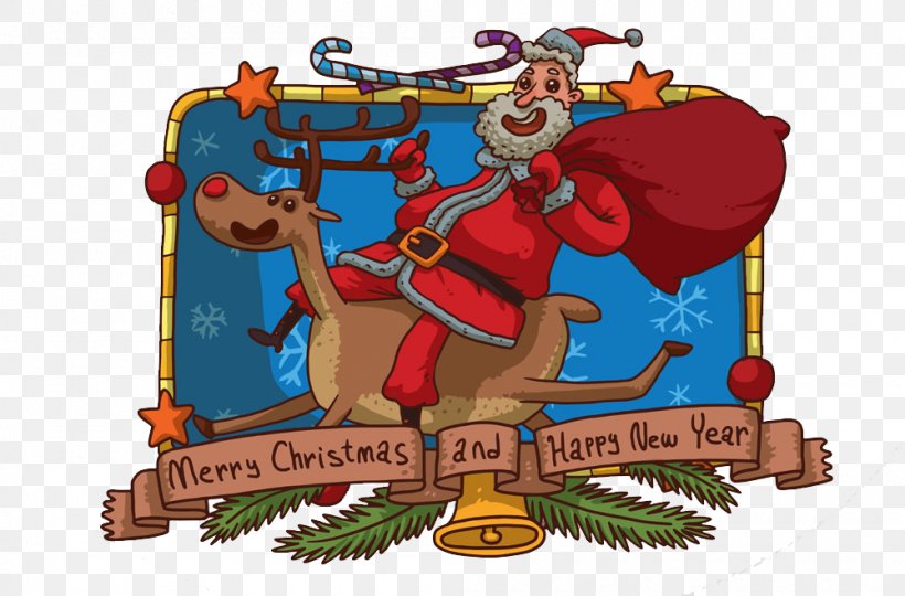 Santa Claus Christmas Elf Gift, PNG, 1000x659px, Santa Claus, Art, Cartoon, Christmas, Christmas Card Download Free