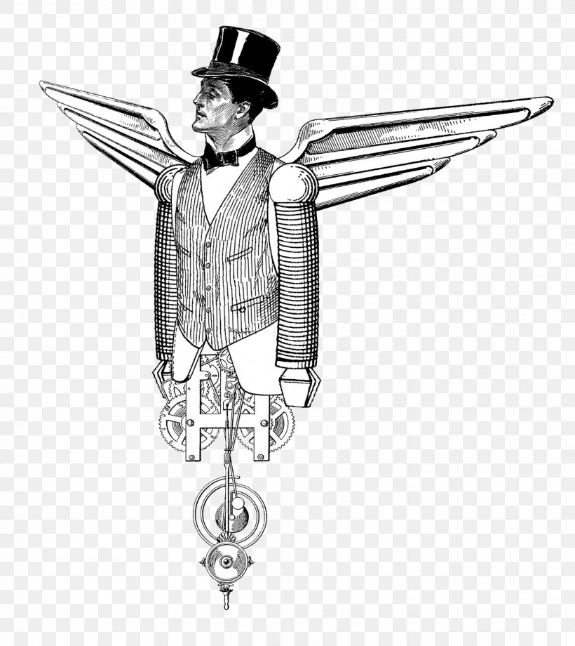 Steampunk Drawing Character, PNG, 1426x1600px, Steampunk, Art, Askartelu, Black And White, Character Download Free