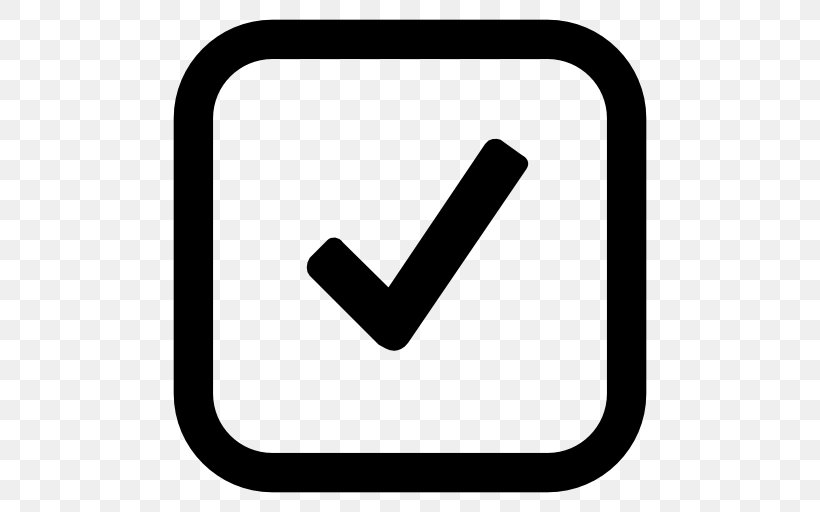 Checkbox Check Mark Symbol Clip Art, PNG, 512x512px, Checkbox, Area, Black And White, Check Mark, Drag And Drop Download Free