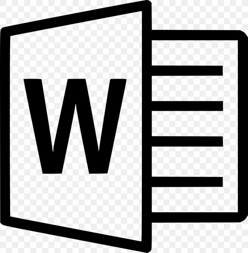 Microsoft Word Microsoft Office 2013 Microsoft Excel, PNG, 960x980px, Microsoft Word, Area, Black, Black And White, Brand Download Free