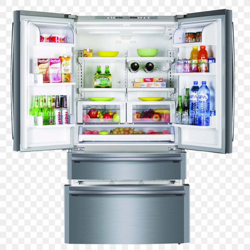 Refrigerator Haier Freezers Home Appliance Drawer, PNG, 1200x1200px, Refrigerator, Autodefrost, Door, Drawer, Freezers Download Free